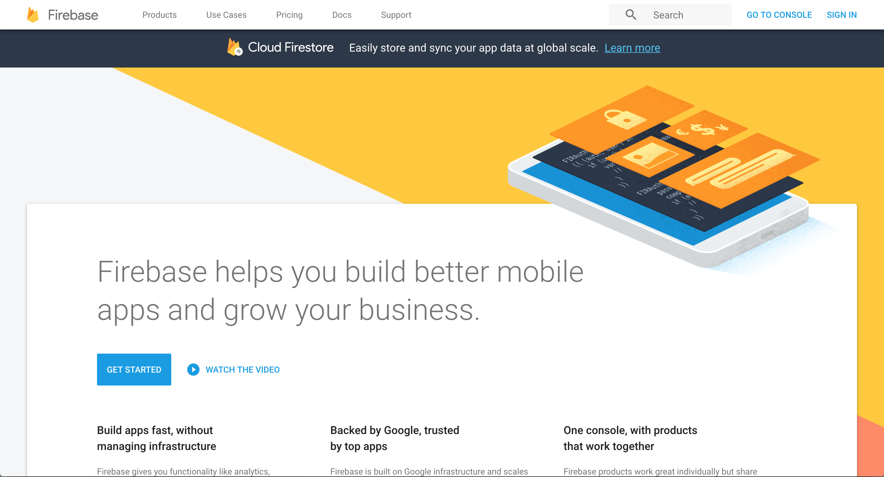 Firebase homepage