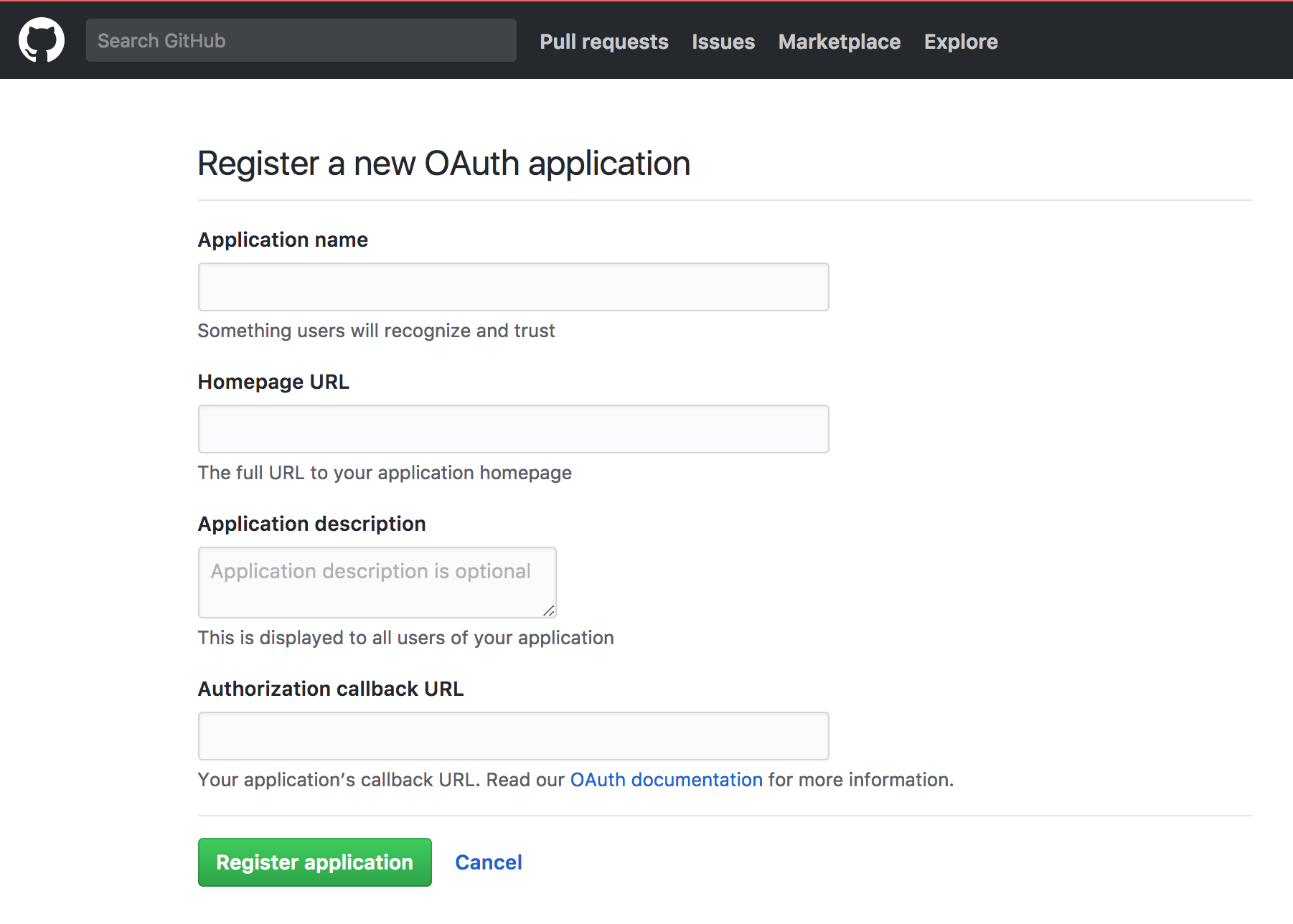 Github App Registration